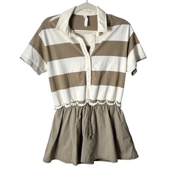 Anthropologie Daily Practice Ember Twofer Mini Dress Short-Sleeve Skort Size XS - Picture 1 of 8